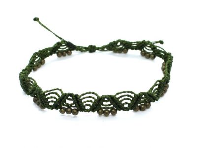 Pulsera de pie con abalorios de metal