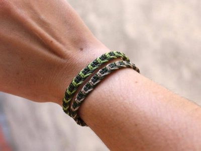 Pack de dos pulseras de la amistad de nudos de macramé
