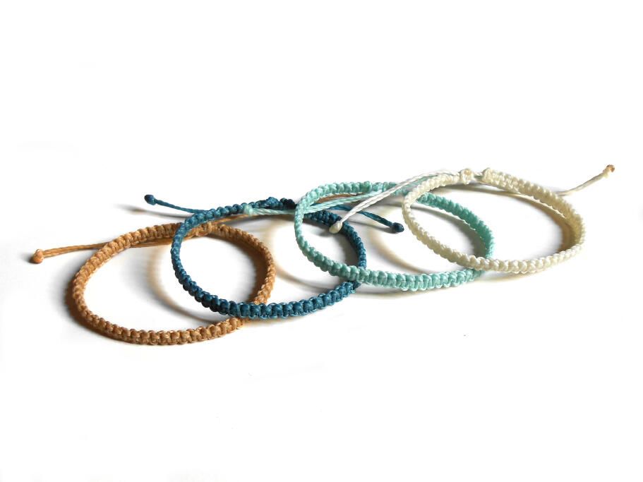 Comprar pack 4 pulseras de la amistad de hilo encerado colores playa