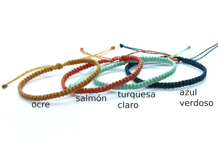 Pack pulseras amistad de hilo encerado en coloridas y resistentes al agua