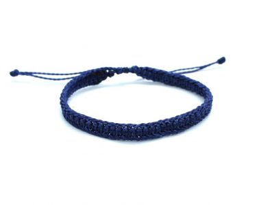 Pulsera de hilo azul marino