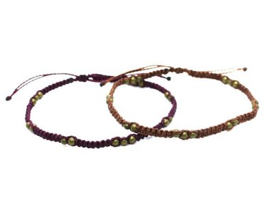 Pulsera tobillera de macramé étnica para chico o chica