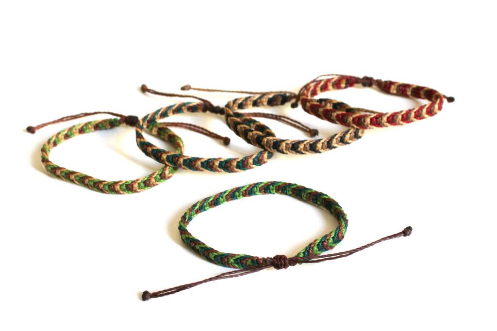 Pulseras unisex personalizadas de hilo encerado