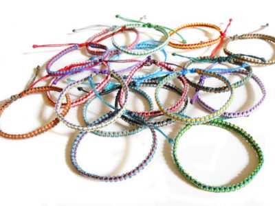 Pulseras de macramé personalizadas 2 colores