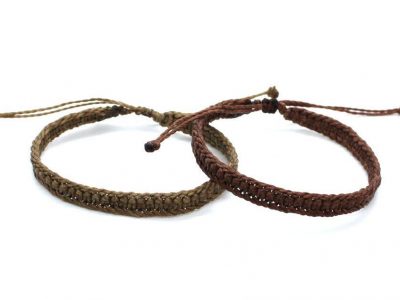 Compra pack de 2 pulseras marrones de macramé