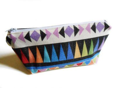 Estuche escolar étnico multicolor con cremallera