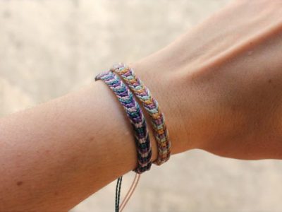 Pack de 2 pulseras surferas de macramé para lucir en verano