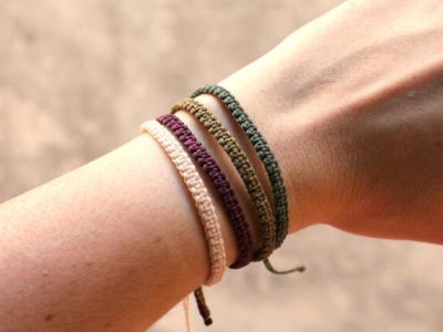 pulseras de macramé sencillas apilables