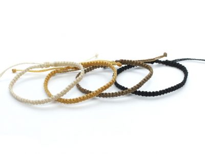 Pulseras de hilo encerado para hombre