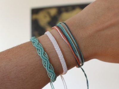 Pack de pulseras vsco de hilo encerado para chicas