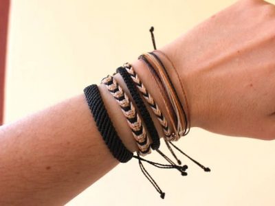 Conjunto de pulseras hippies para hombre
