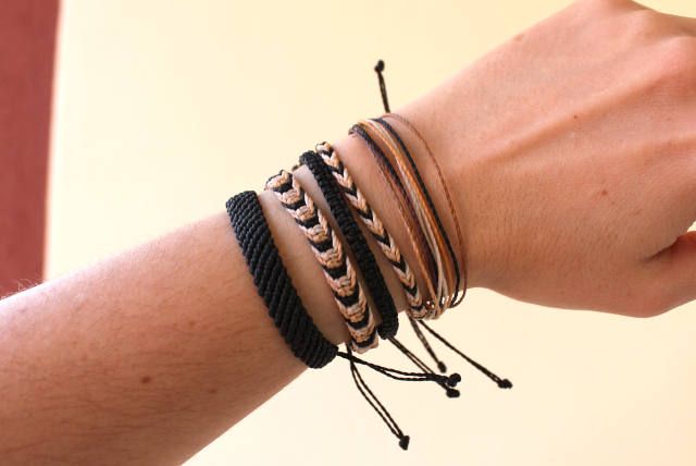 Conjunto de pulseras hippies para hombre