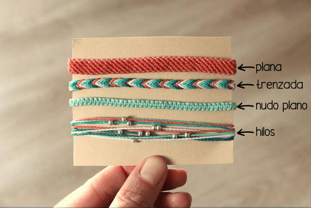Pack pulseras de macramé de estilos variados para el verano