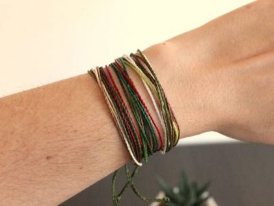 Pulseras amistad hombre muchos hilos colores