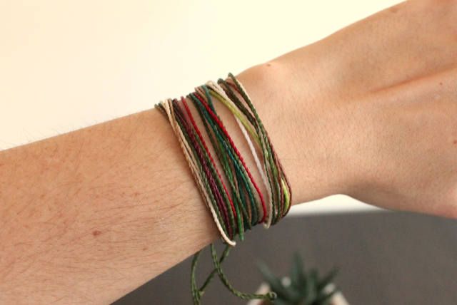 Pulseras amistad hombre muchos hilos colores