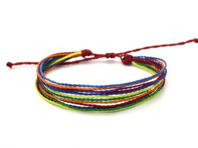 Pulsera multihilo arcoiris bandera gay