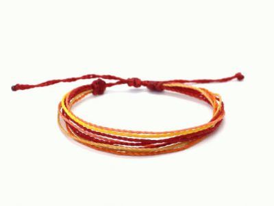 pulsera multihilo colores cálidos