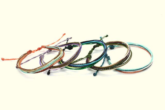 Pulseras amistad multihilo colores pastel