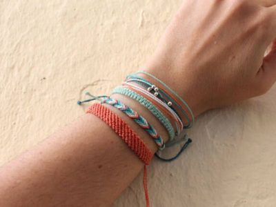 Pack de pulseras vsco de hilo encerado para chicas
